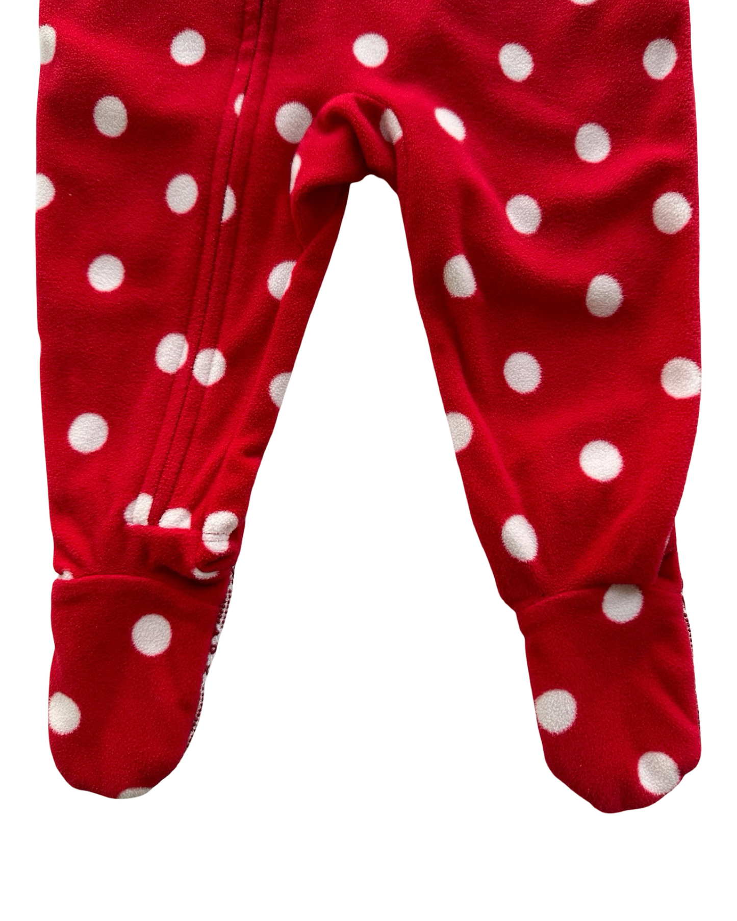 9M Baby Girls Carter’s Just One You Fleece Footed Pajama Christmas Santa🎅