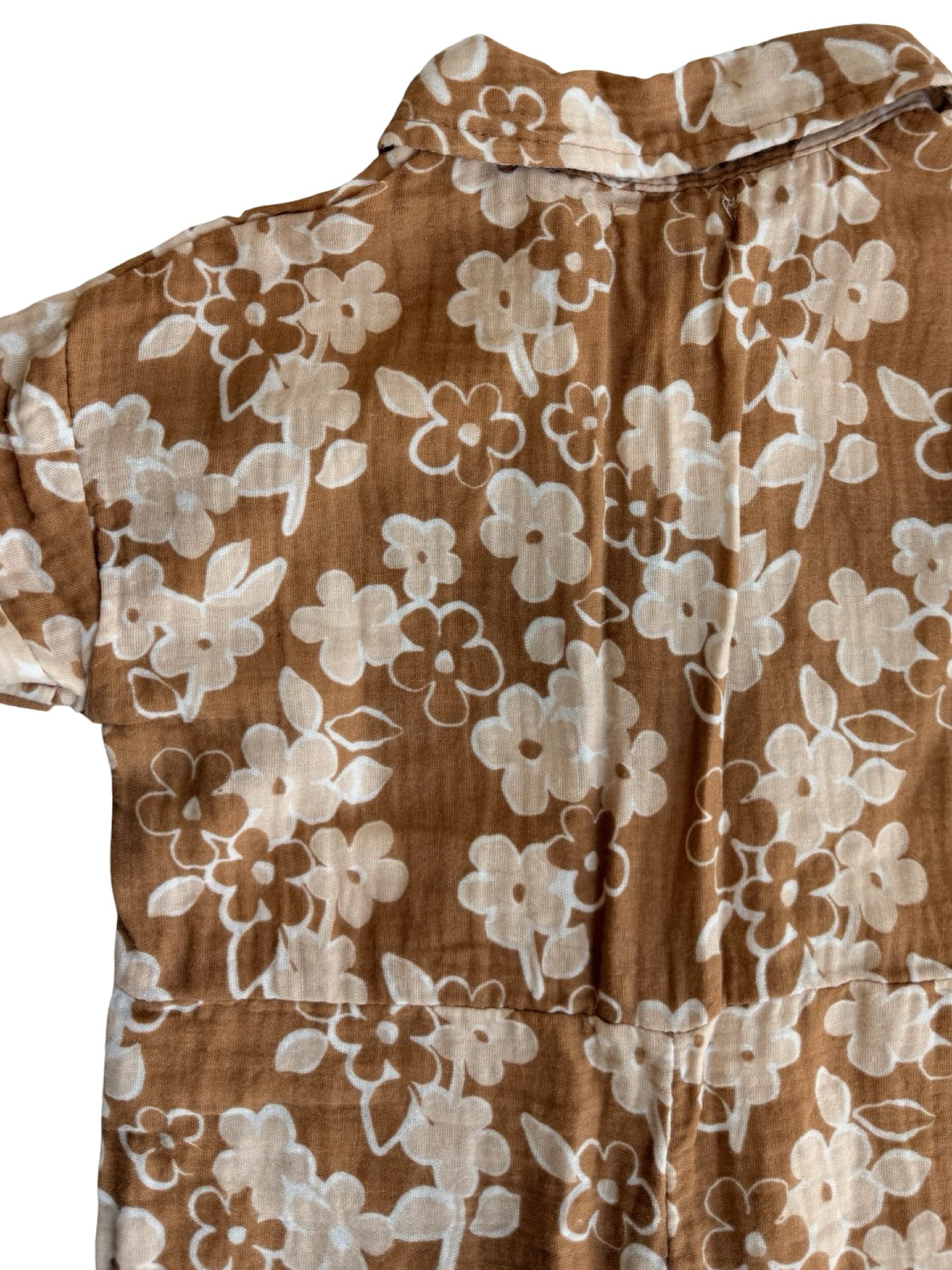 3T Toddler Girl Grayson Mini Collection Tan Floral Romper