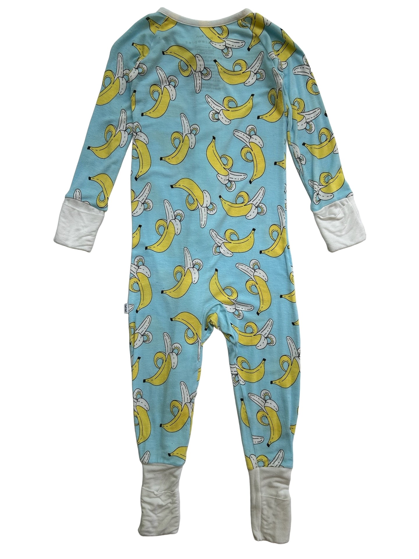 12M - 18M Baby Boy’s Little Sleepies Bananas Bamboo Viscose Zippy PJs, One Piece.