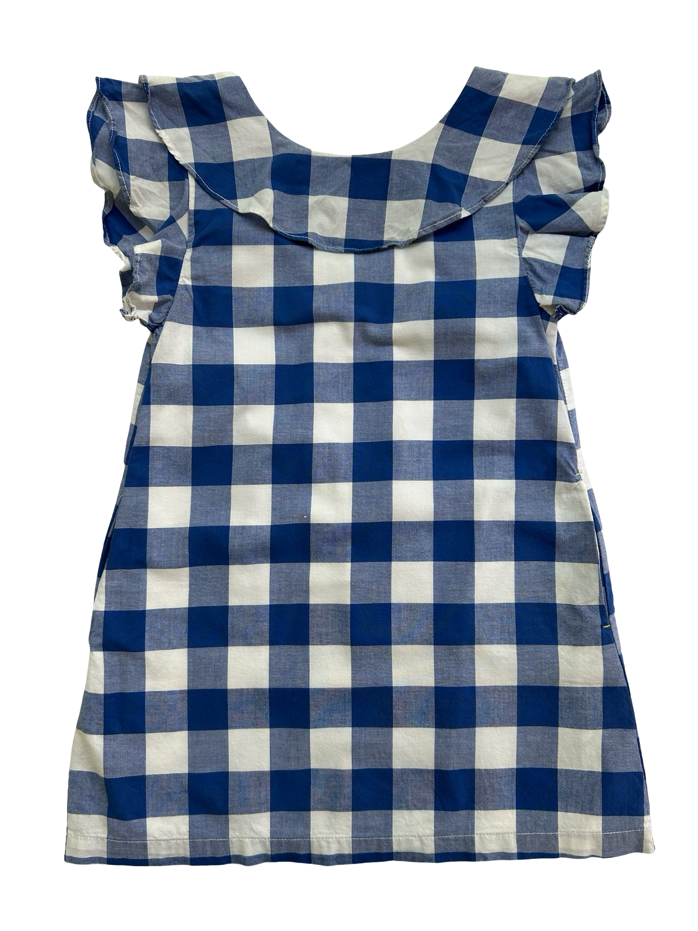 4T Toddlers Girls Carter’s Gingham Flutter Sleeves Dress.