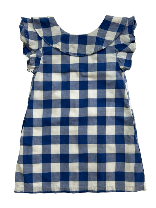 4T Toddlers Girls Carter’s Gingham Flutter Sleeves Dress.