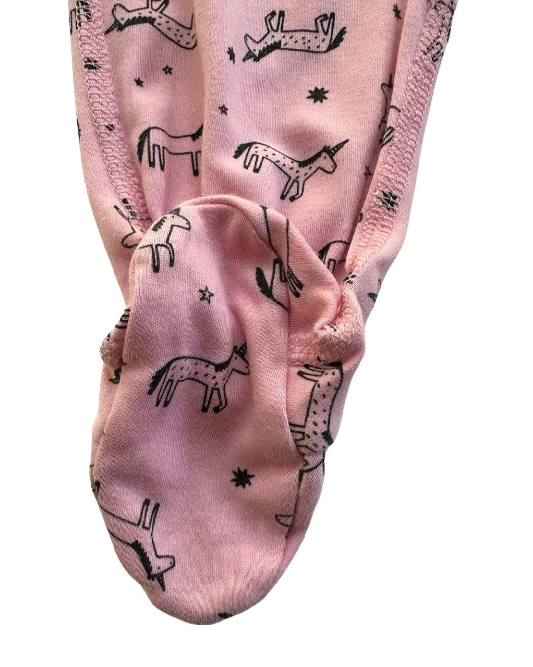 3-6M Baby Girl Hanna Andersson Pink Organic Pima Cotton Unicorn Sleeper