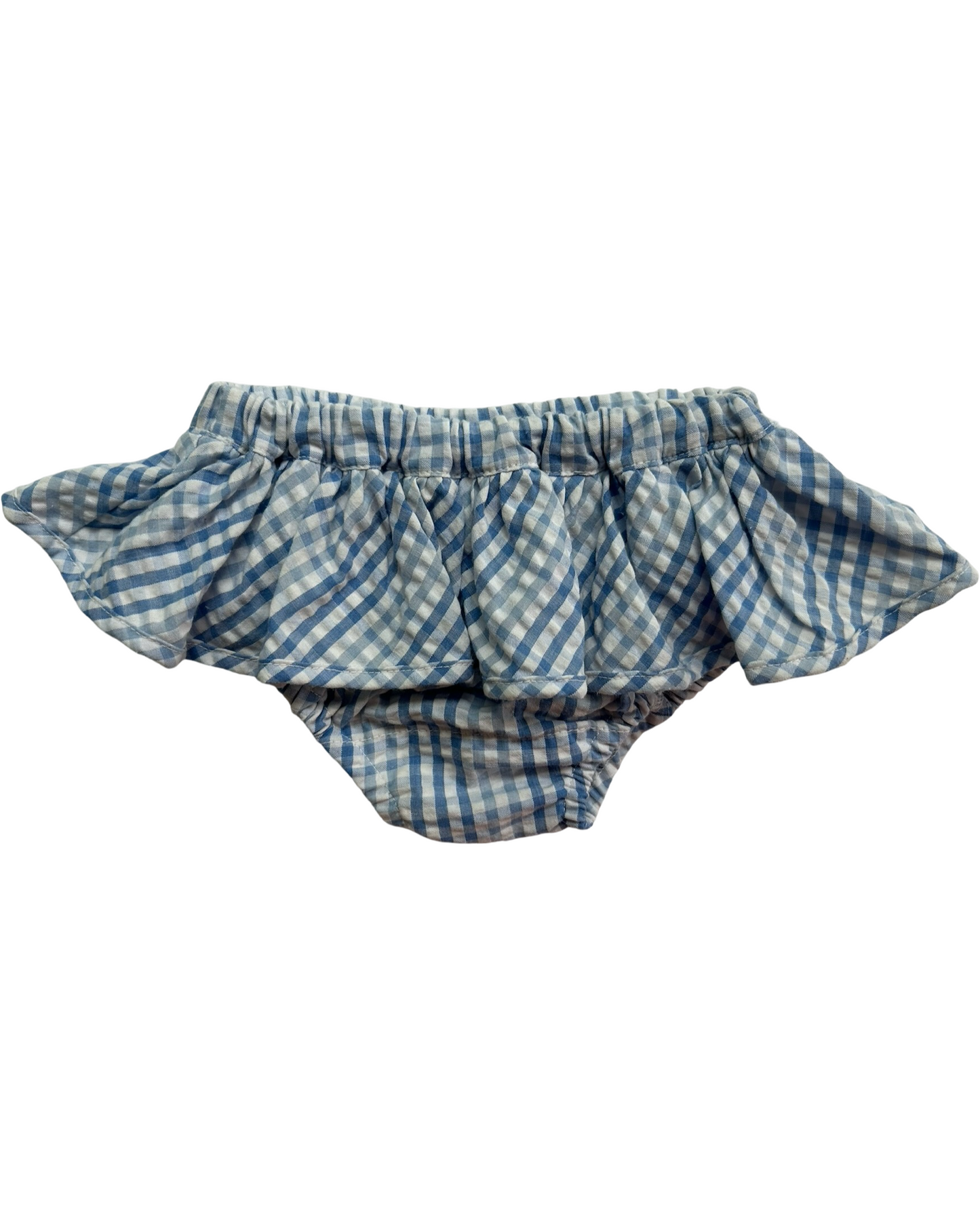 6M Months Baby Girls Royal Child Checked Seersucker 2 Pieces Set Whit 3 Anchor ⚓️⚓️⚓️ On the Front.