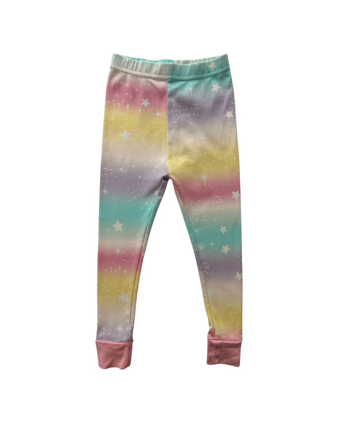 3T Toddler Girl Kirkland Pastel Rainbow 2pc PJs