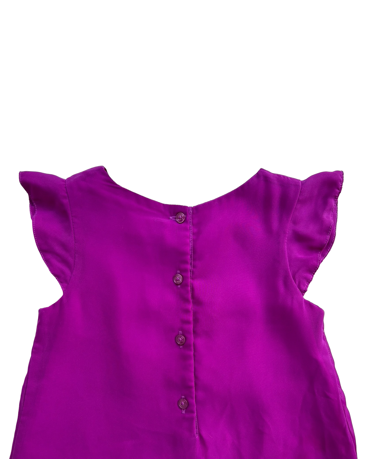 XS 4-5 Toddlers Girls Cat & Jack Fuchsia Ruffle Beaded Up Dress.