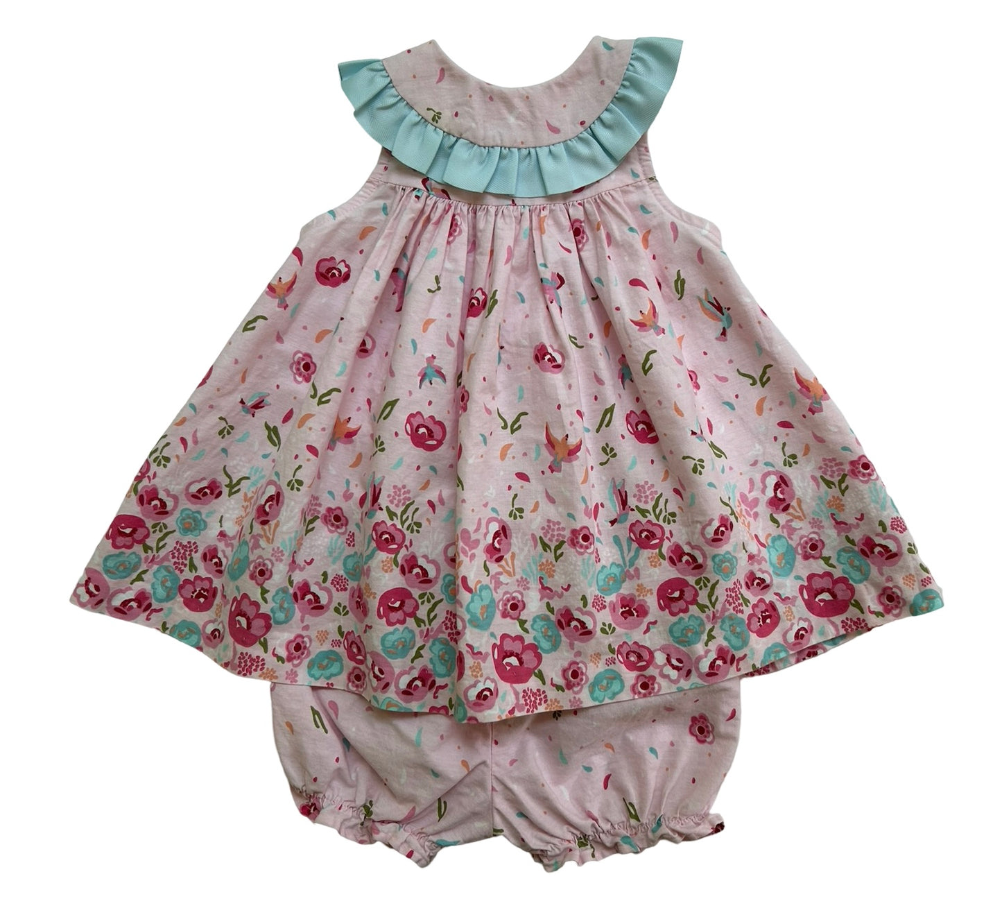 6M Baby Girl’s Bailey Boys Classics Pink Floral Dress Set 2 Pieces.