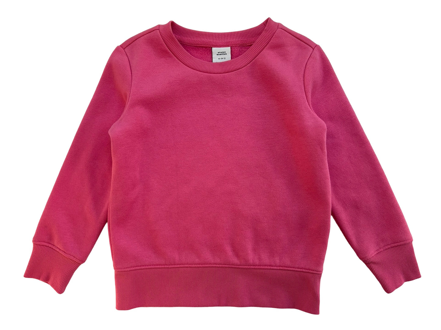 XS (4T -5 Years) Amazon Essentials Sweatshirt With Round Neck And Fleece Lining For Girls Long Sleeve