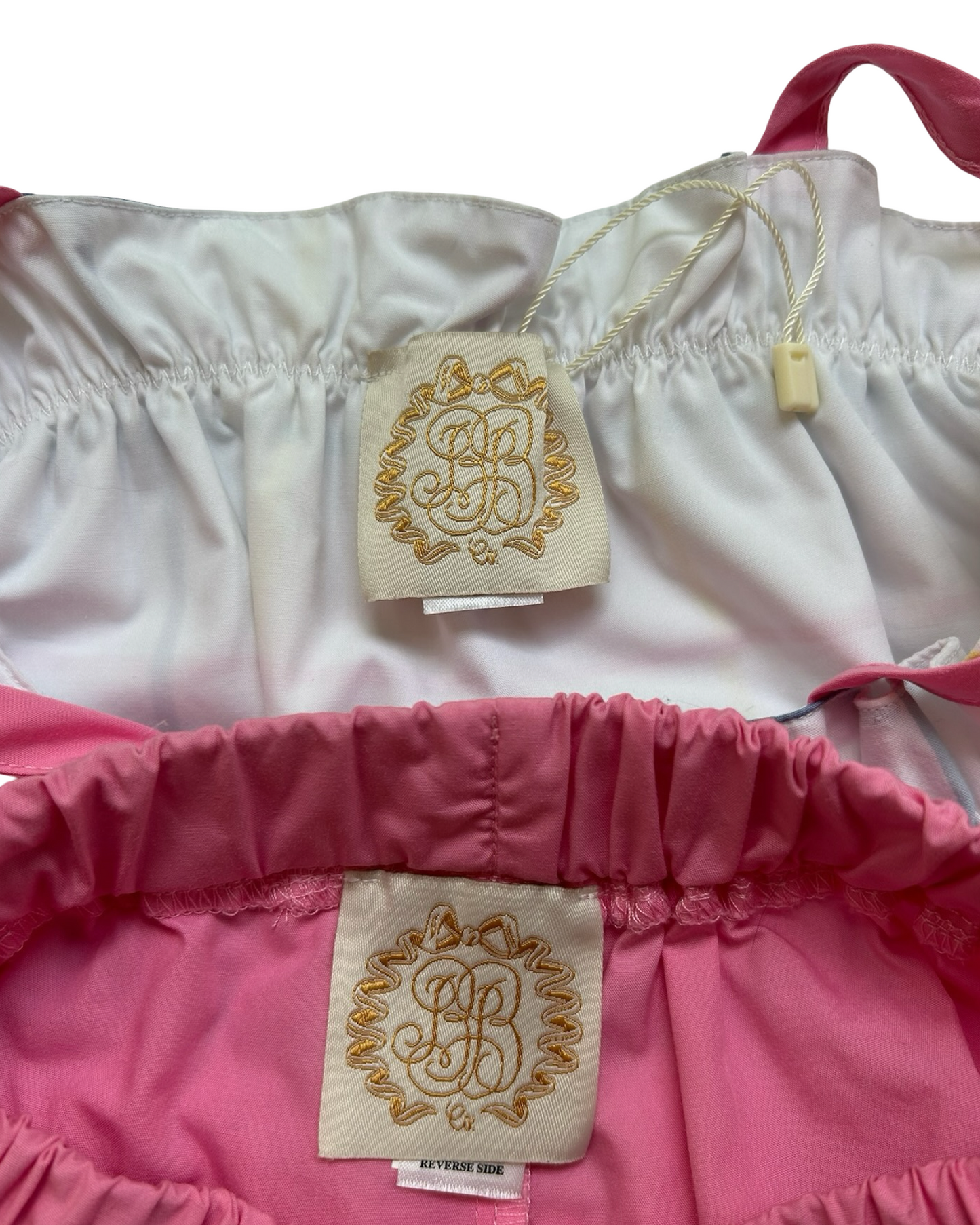 6Y Youth Girls The Beaufort  Bonnet Company Plaid Top With Pink Tie Shoulders And Pink Bloomers Two Piece Set Outfit NWOT.