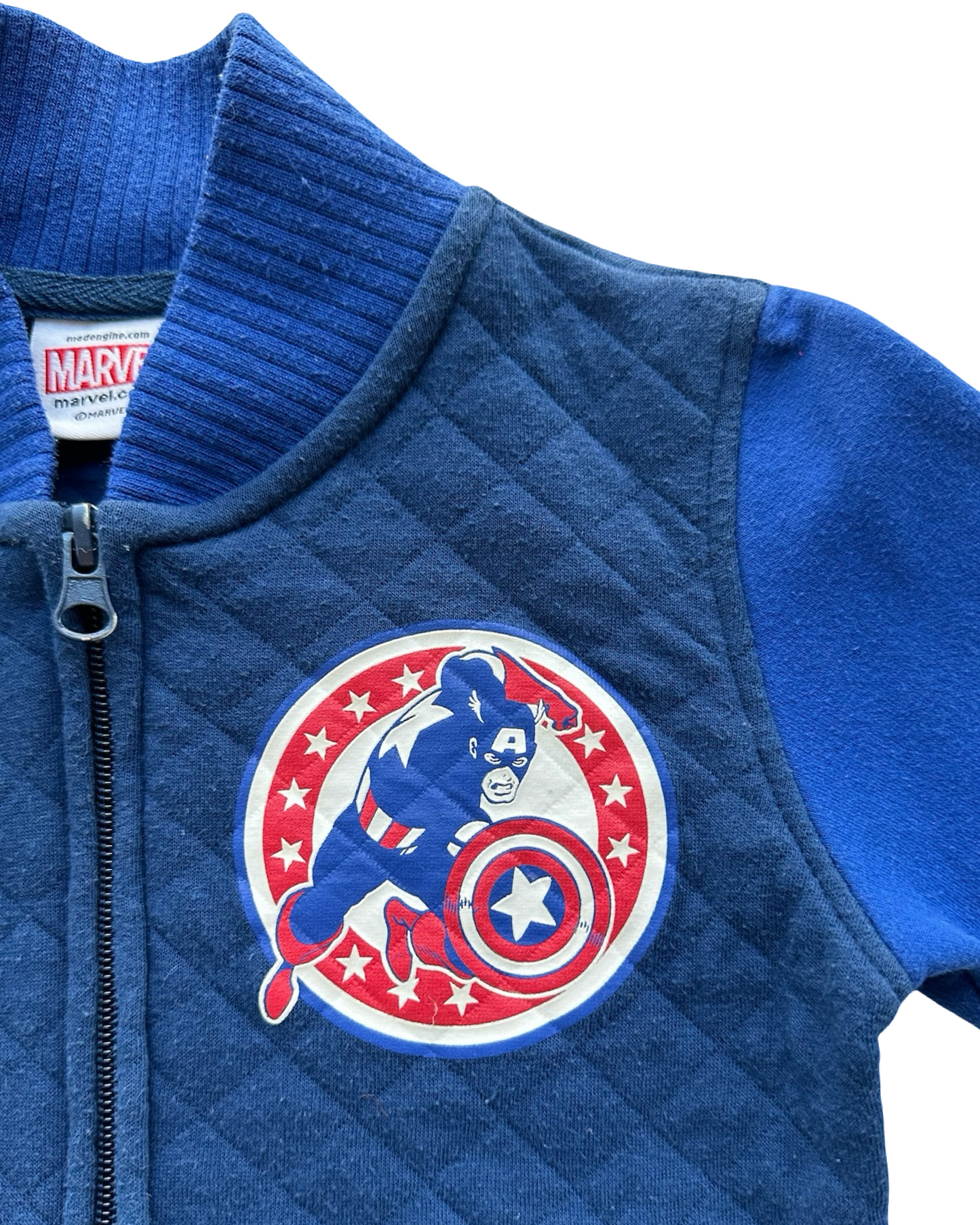 2T Toddler Boy Marvel Captain America Full Zip Sweater Jacket