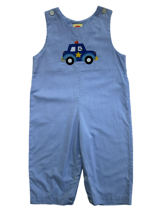 24M Baby Boys Southern Sunshine Police Royal Gingham Long-all Romper.