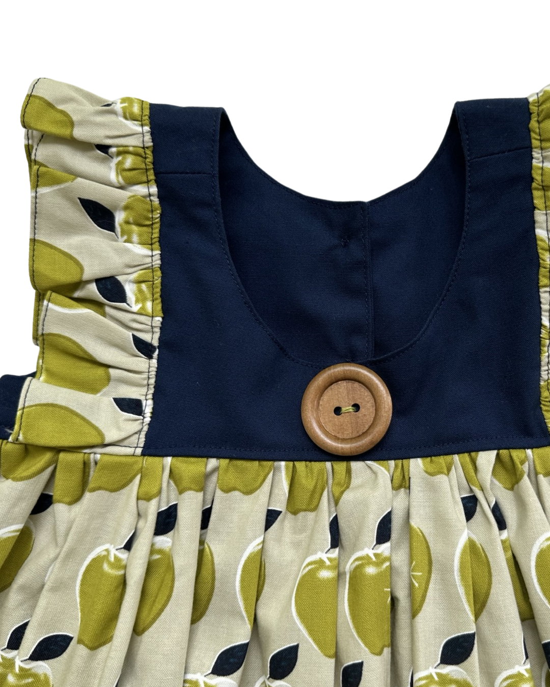12M Baby Girl Boutique Small Shop Miss Molly Mae Designs Green Apple Dress