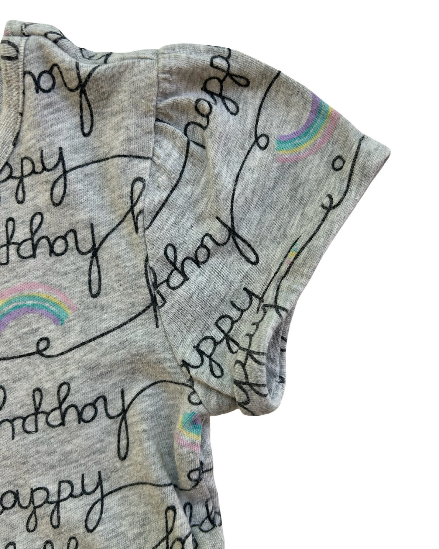 4T  Toddler Girls Jumping Beans Happy Rainbow 🌈 Short Sleeve Dress