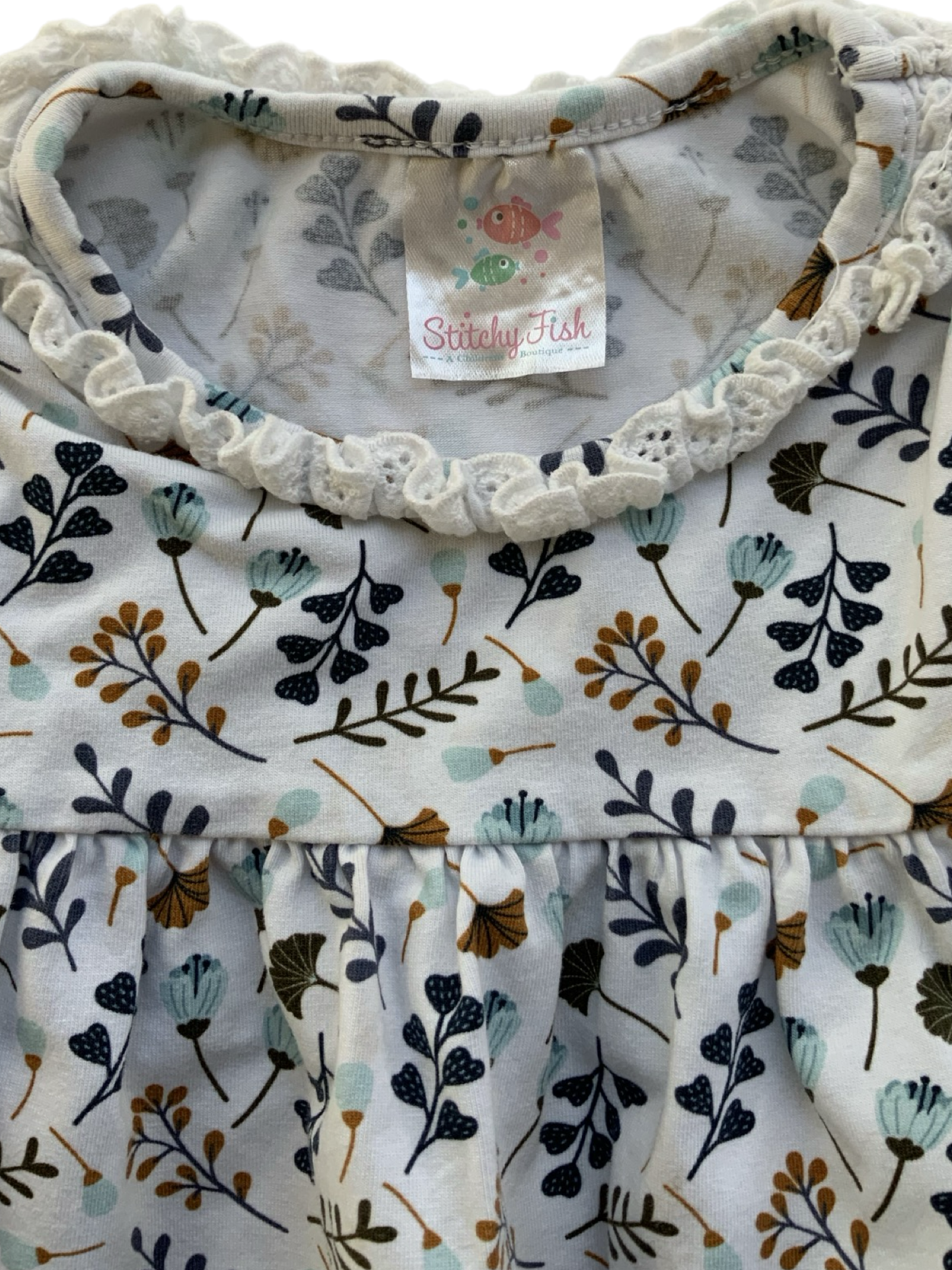 2T Toddler Baby Girls Stitchy Fish Mystic Garden Long Sleeve Dress