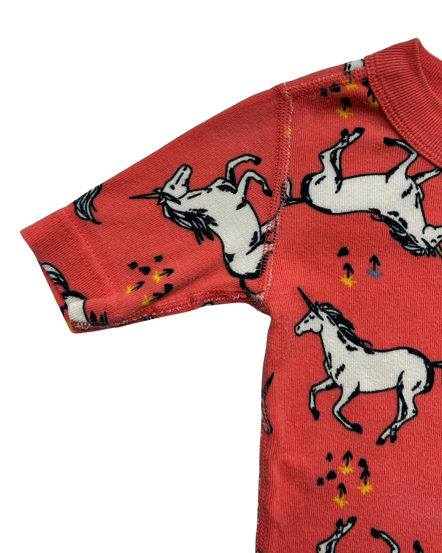 4T Toddlers Girls Hanna Andersson Short John’s Unicorns 🦄 PJs Set 2 Piece Organic Cotton