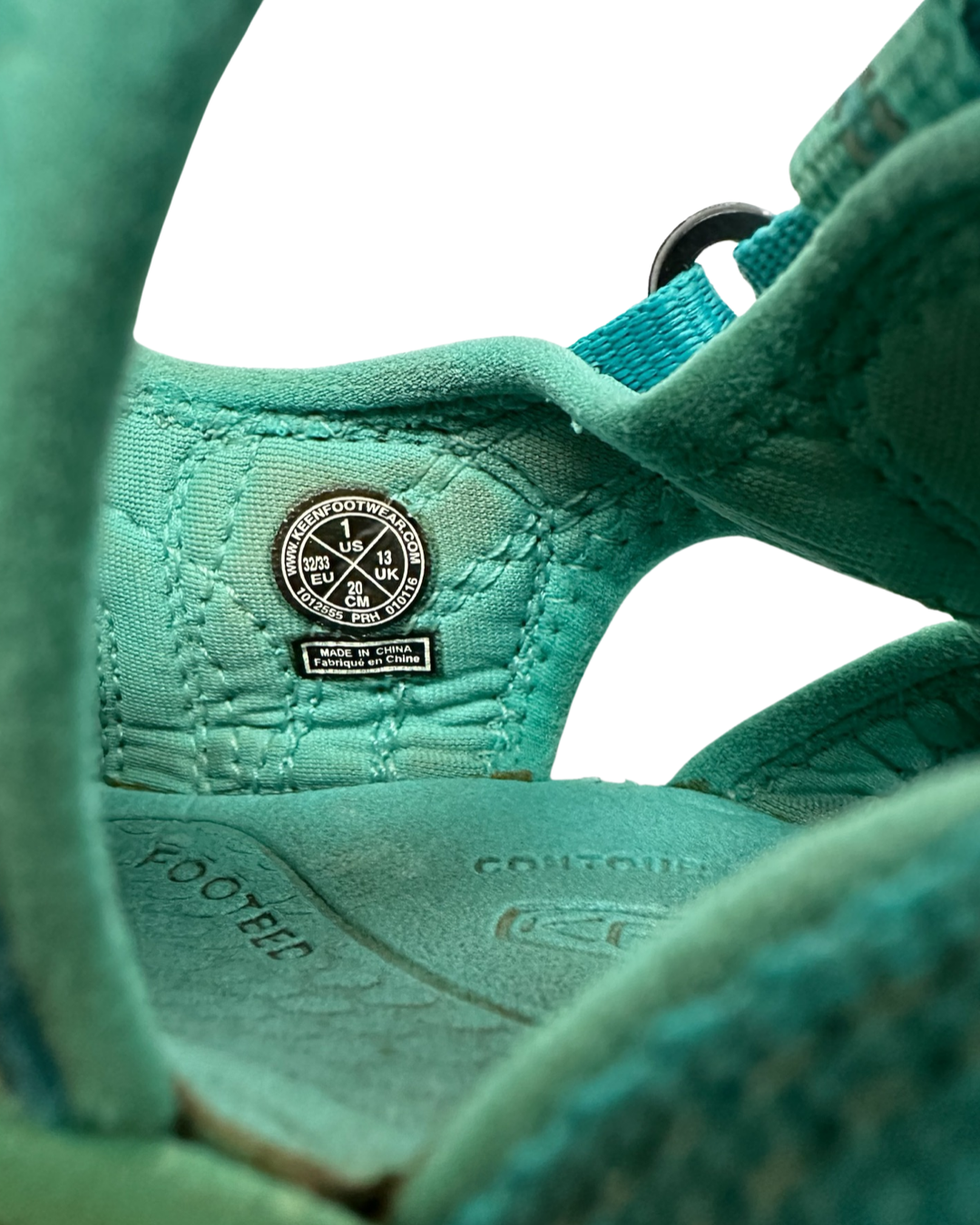 Youth Girls Size 1 Teal Keens WaterProof Shoes Sandals