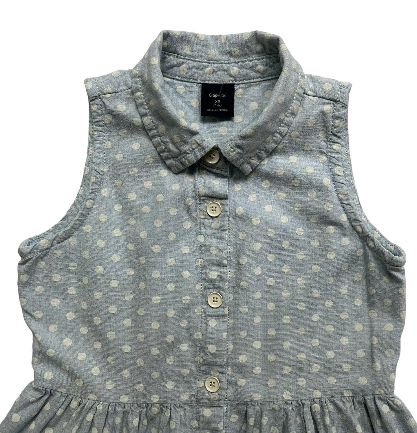 4T -5T Years Toddler Girls Gap Kids Polka Dots Sleeveless Dress.