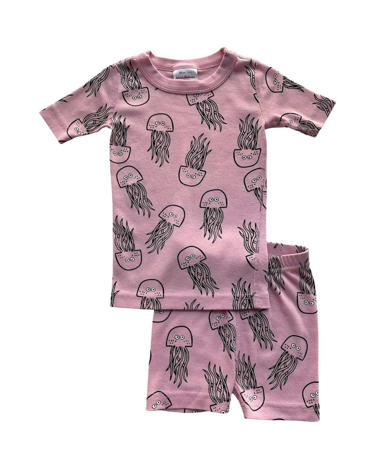 4T Toddler Girls Hanna Andersson Jellyfish Organic Cotton Pjs 2 Pieces Set