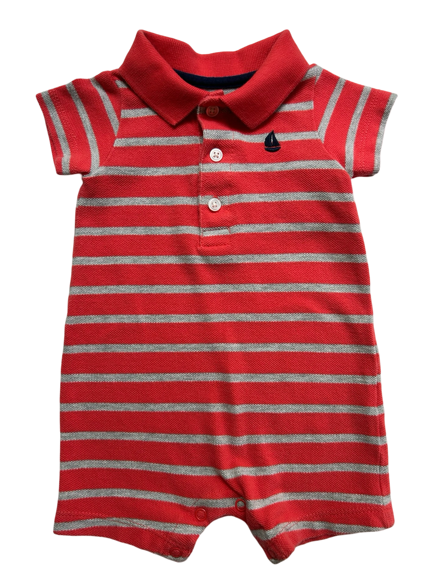 3M Carter’s Baby Boys Orange Stripe Romper