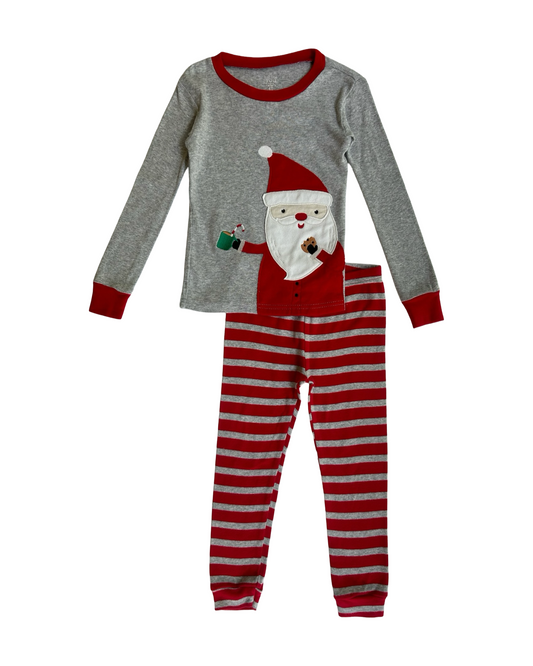 4T Toddler Boy Carter’s Just One You Striped Santa Claus Christmas Pajamas 2 Pieces Set NWT.