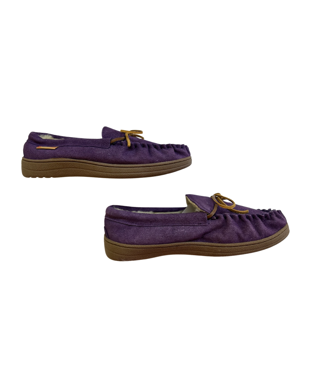 Women's Size 10 Alpine Swiss Genuine Leather Purple Sabine Slippers