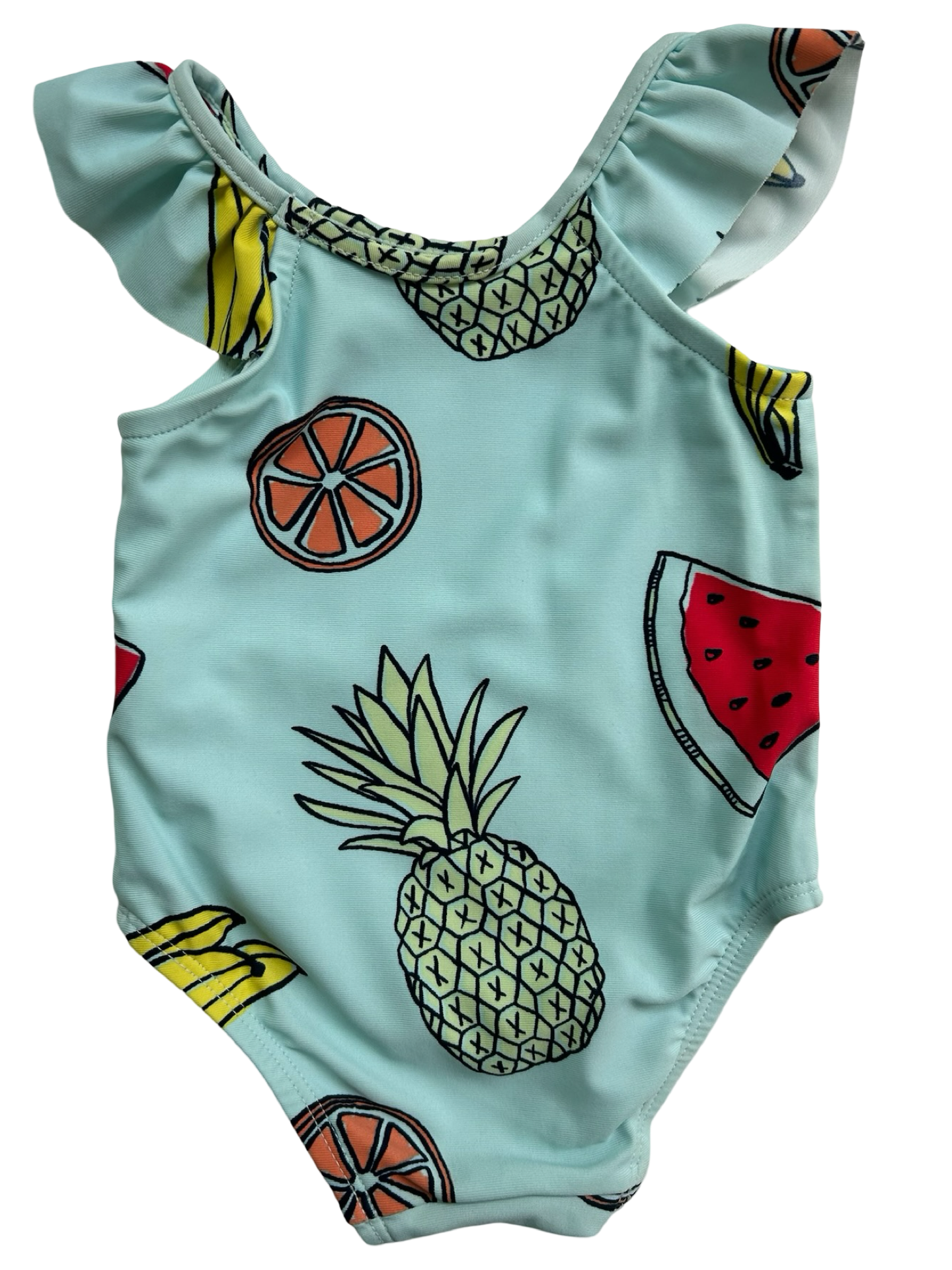 0-6M Baby Girl Baby Gap Fruit 🍍 🍌 🍊 Ruffle Swim Suit