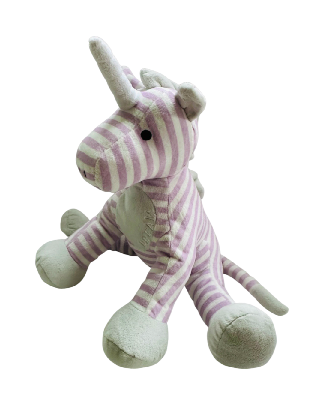 Bella Tunno Poetic Plush Purple White Stripes 14” Unicorn Dream Lovey