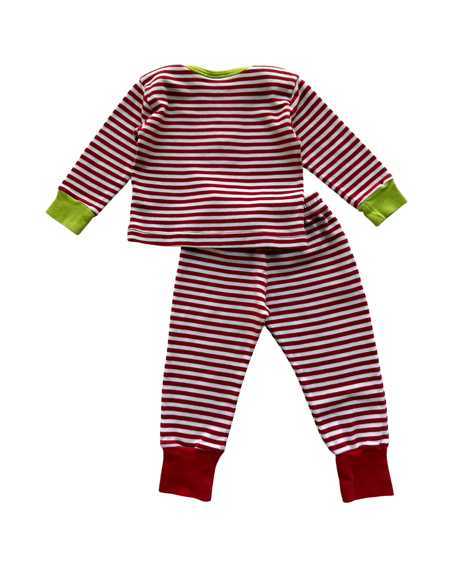 3M - 6M Baby Boy Squiggles Striped Christmas PJs 2 pc set
