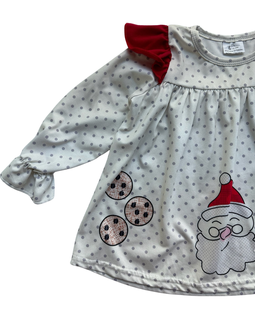 12M-18M Baby Girl Boutique Santa's Milk and Cookies 2pc Set
