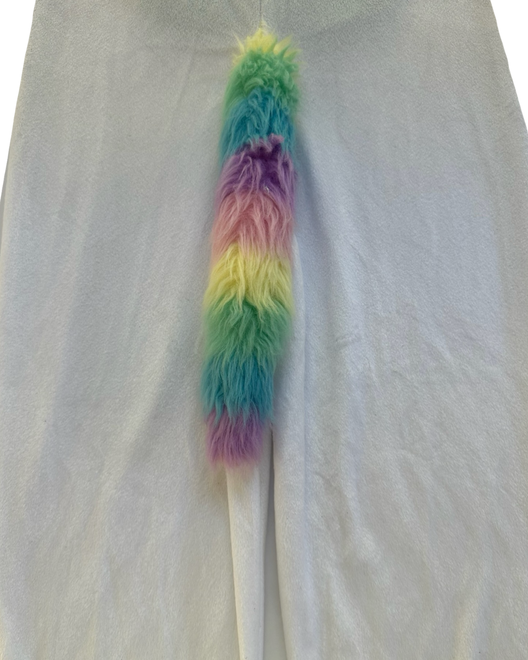 8Y-10Y Youth Girls White Unicorn Jumpsuit with Matching Headband Costume