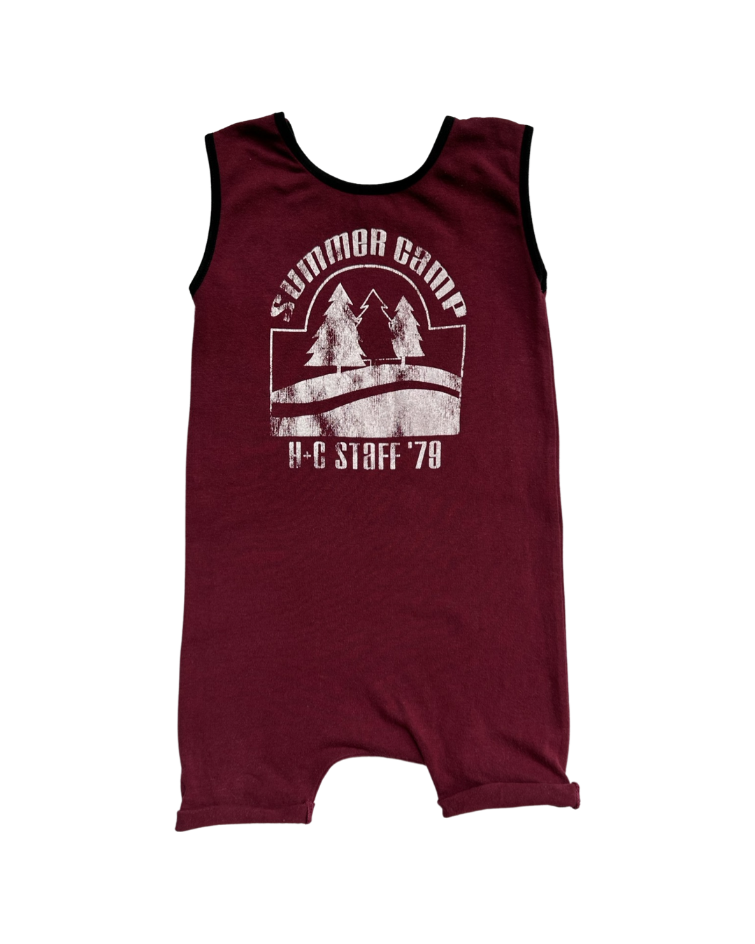 24M Baby Boy Henry + Claire Maroon Summer Camp Tank Shortie Romper