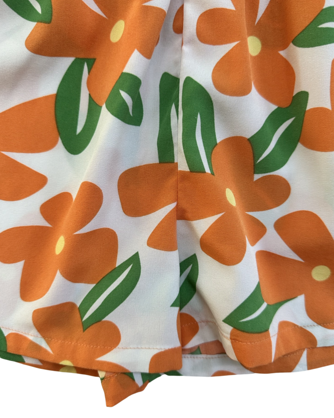 Youth Girls 11Y - 12Y Shein Orange Floral Shorts