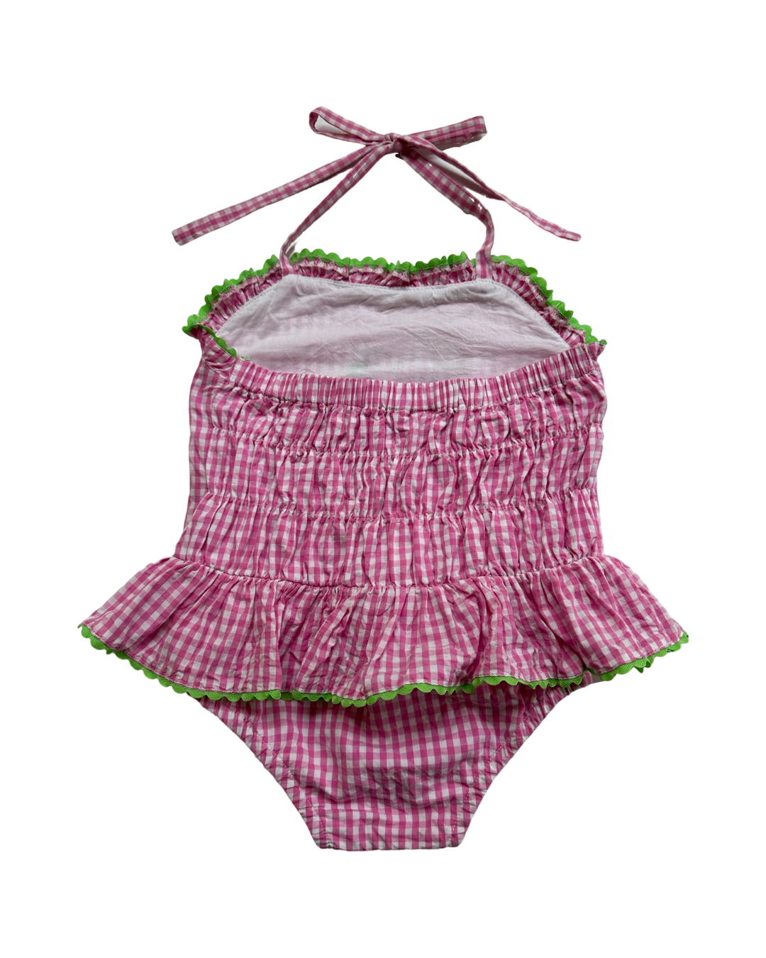 18M-24M Baby Girl Pink Seersucker Lil' Cactus Ice Cream Swim Suit