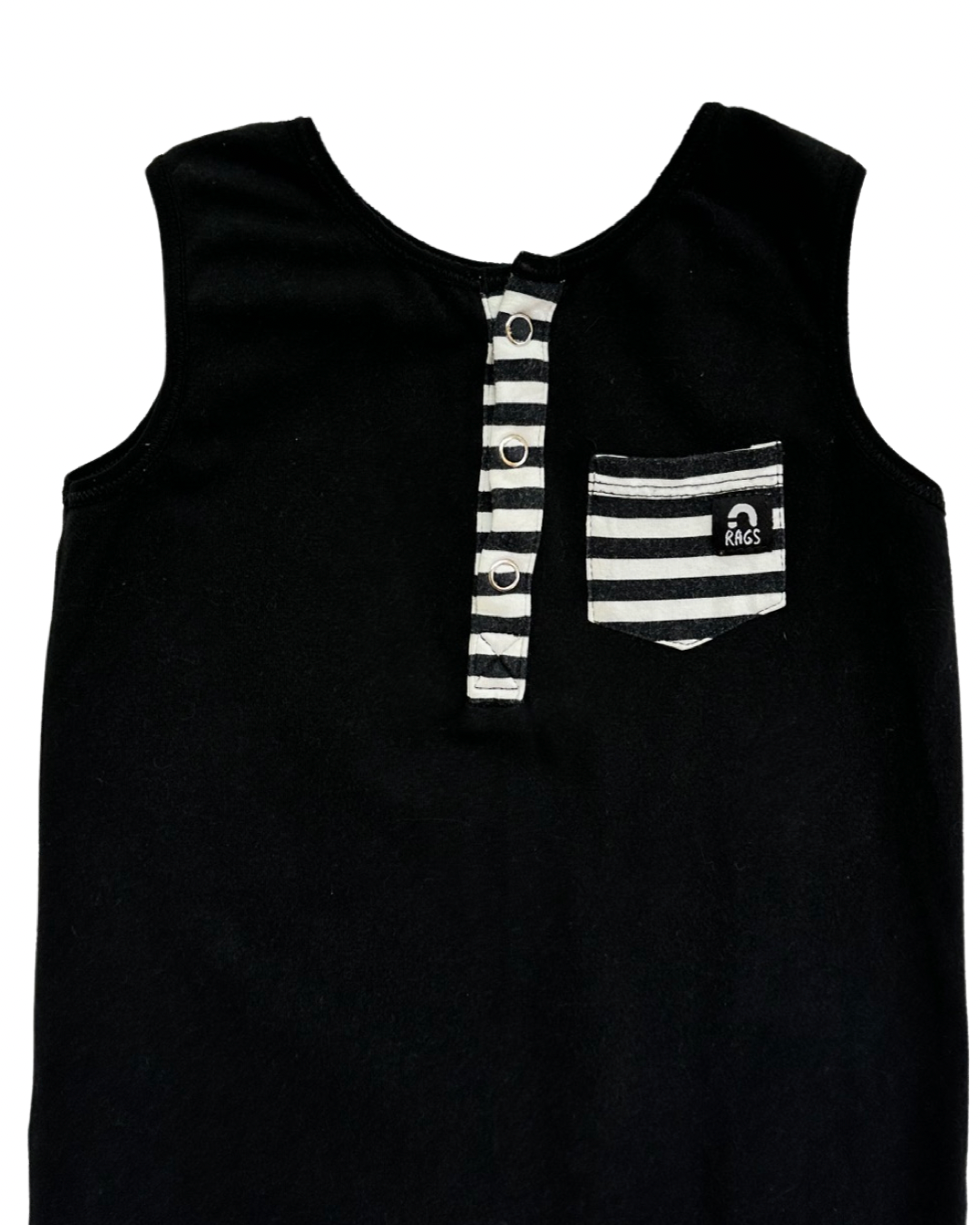 2T Toddler Boy RAGS to Raches Black Romper