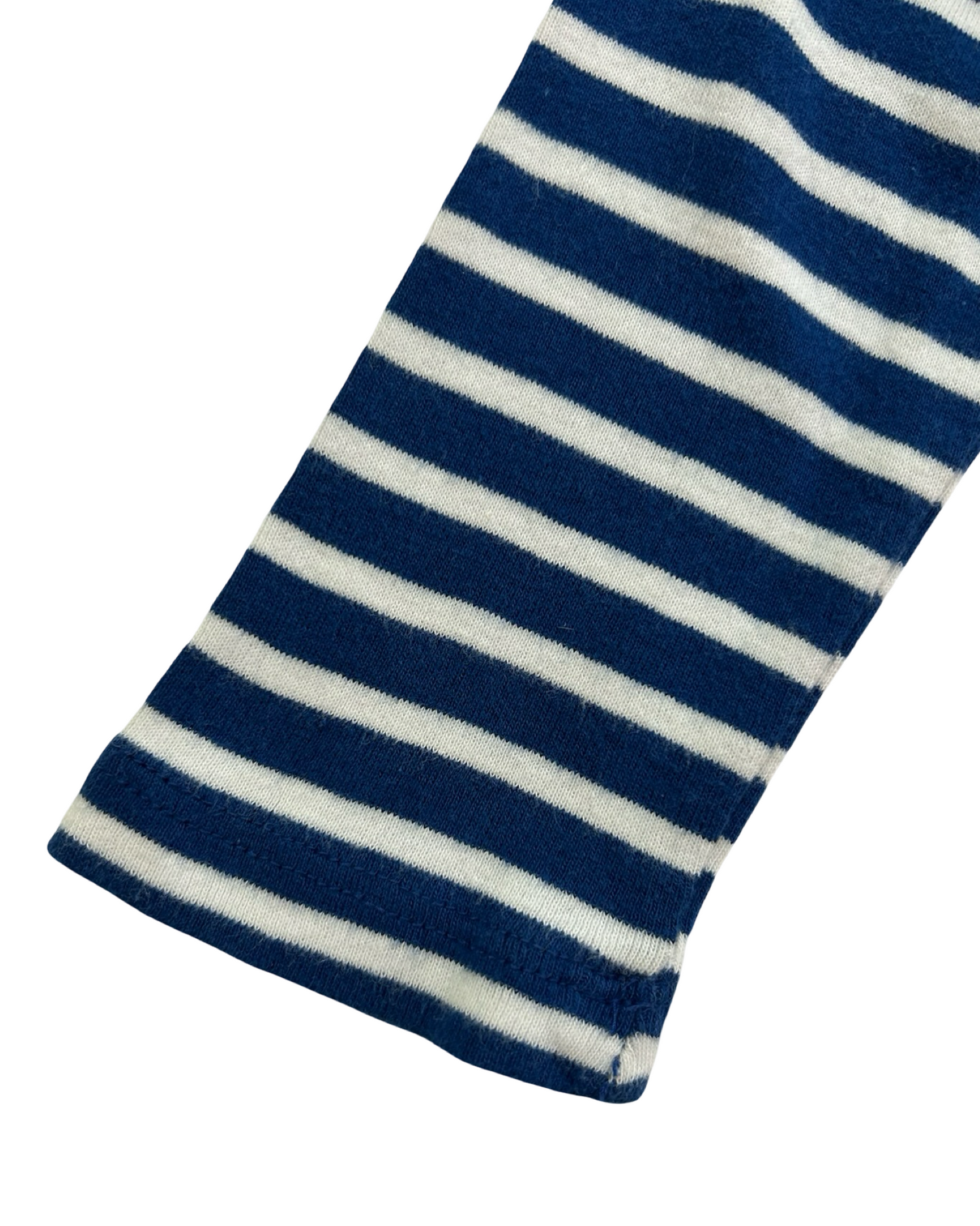 4-5 Toddlers Girls Mini Boden Tea And Crumpets Embellished Breton 3/4 Sleeves Tee Shirt.