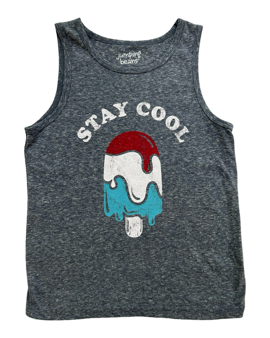 5T Toddlers Boys Jumping Beans Sleeveless Top Stay Cool Popsicle Shirt