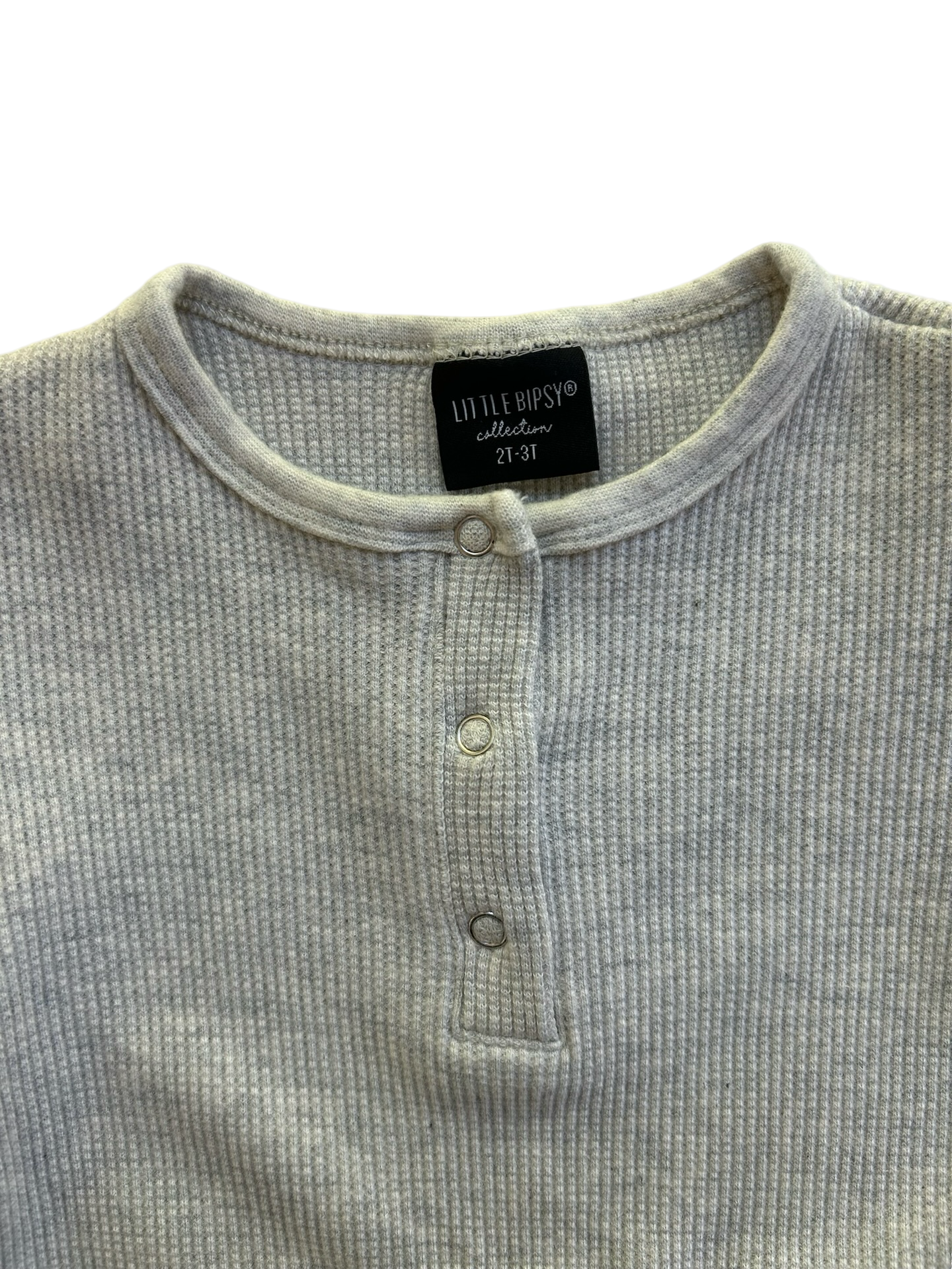 2T Toddler / 3T Toddler Boy Little Bipsy Long Sleeve Waffle Knit Romper