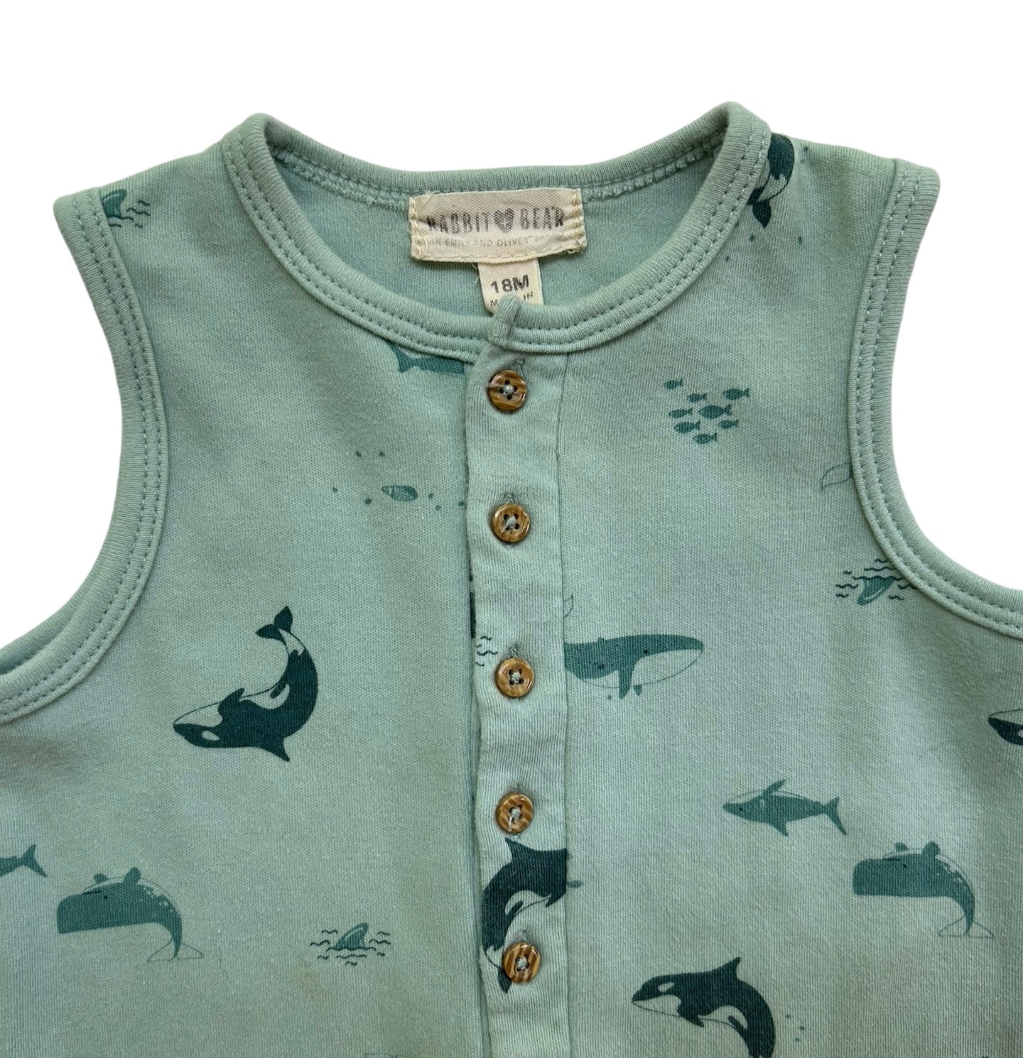 18M Baby Boys Rabbit Bear Sleeveless Shark 🦈 Romper