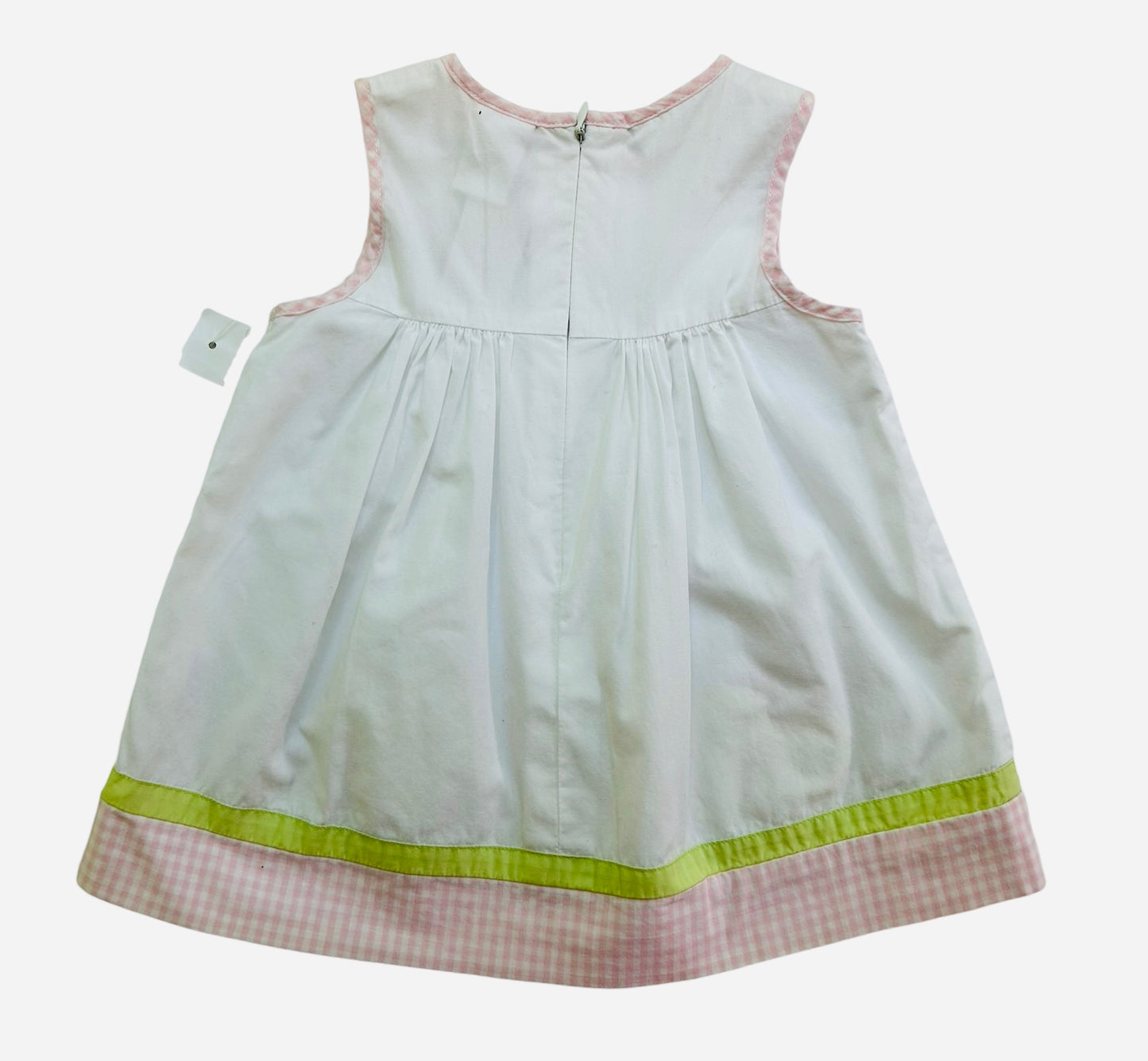 12M Specialty Baby Girls Dress, Checkered and Butterflies. NEW