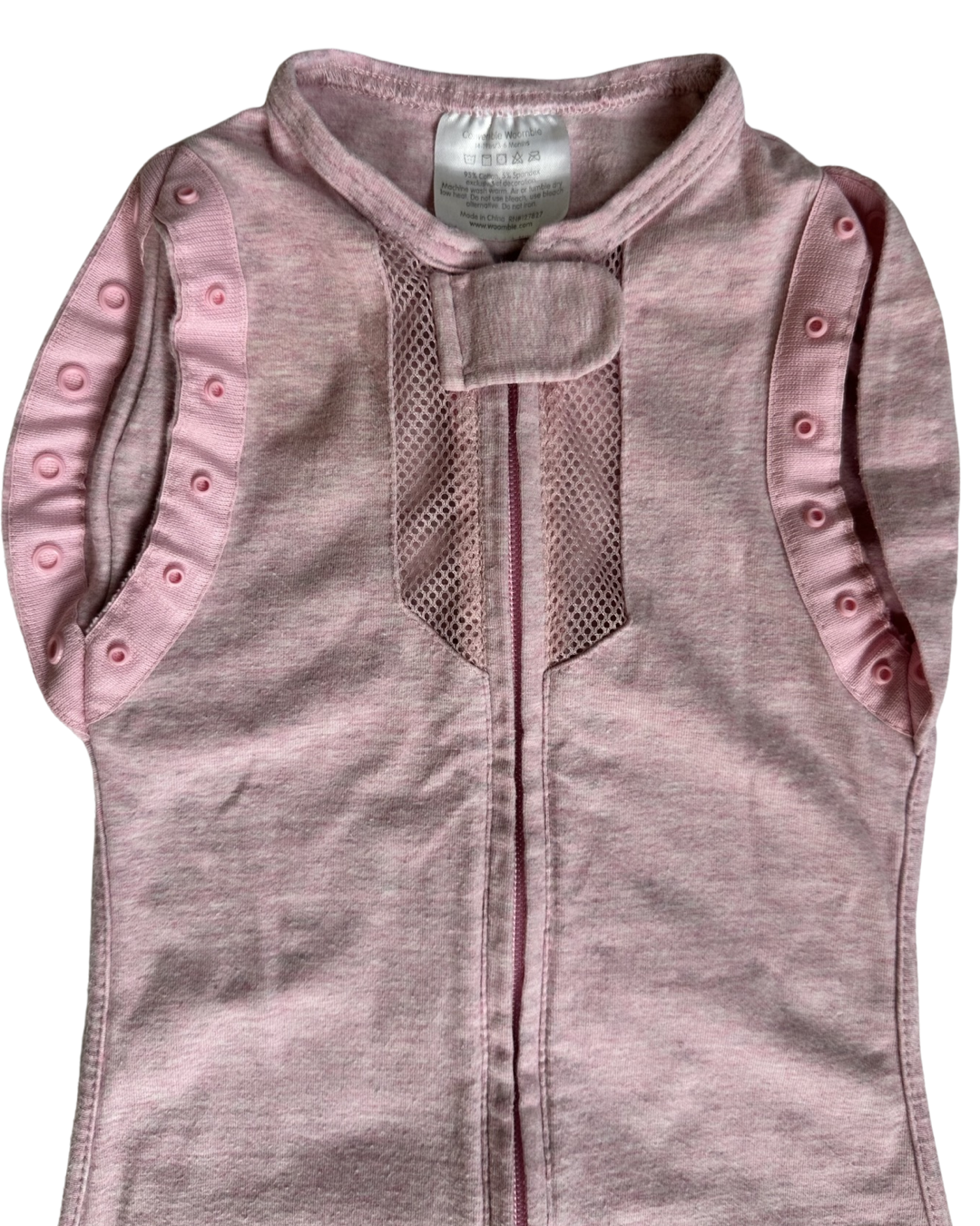 3-6M Baby Girl Pink Posy Convertible Woombie Swaddle / Sleep Sack 14-19lbs