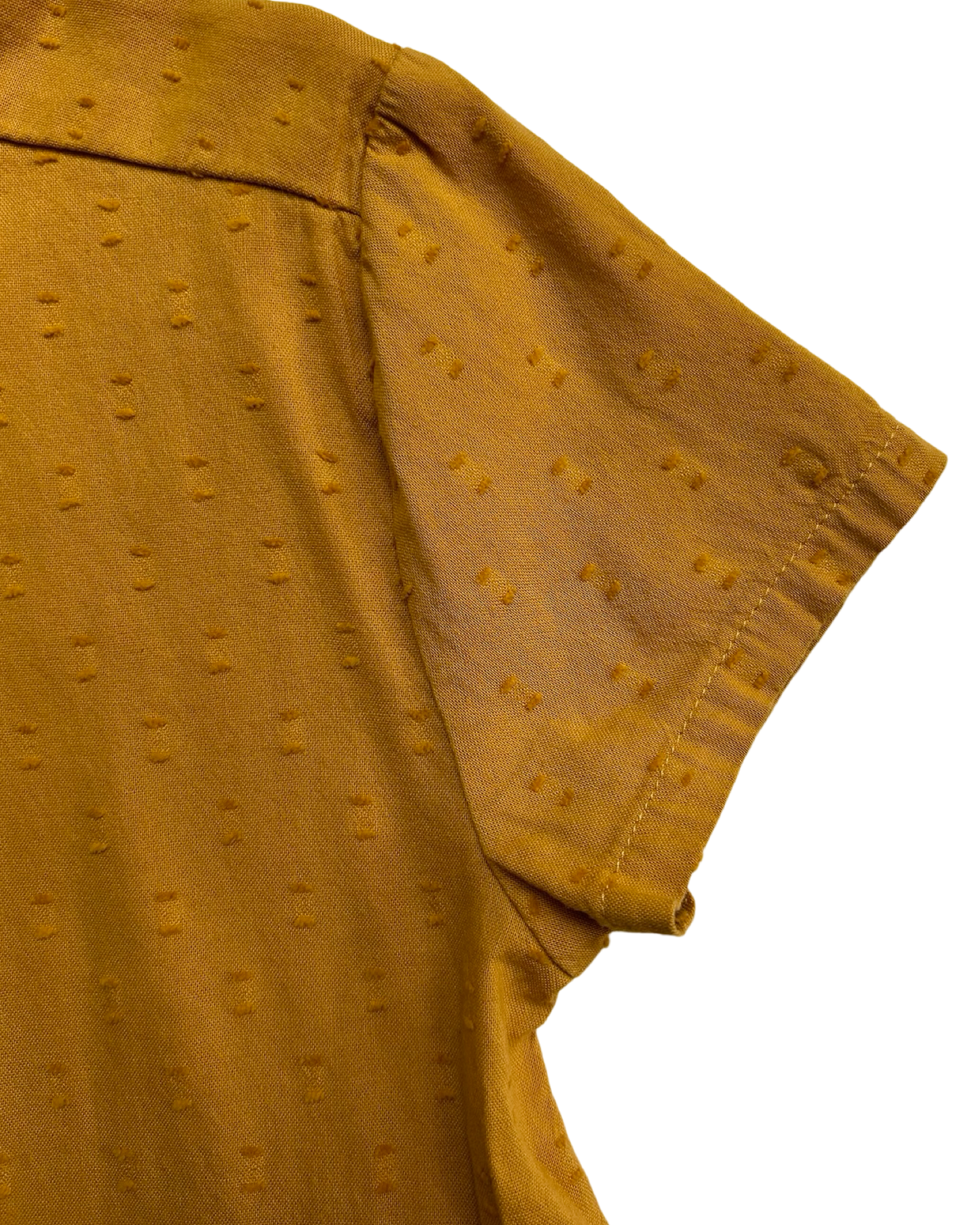 M-8 Young Girls Old Navy Short Sleeve Textured Clip-Dot Dress.
