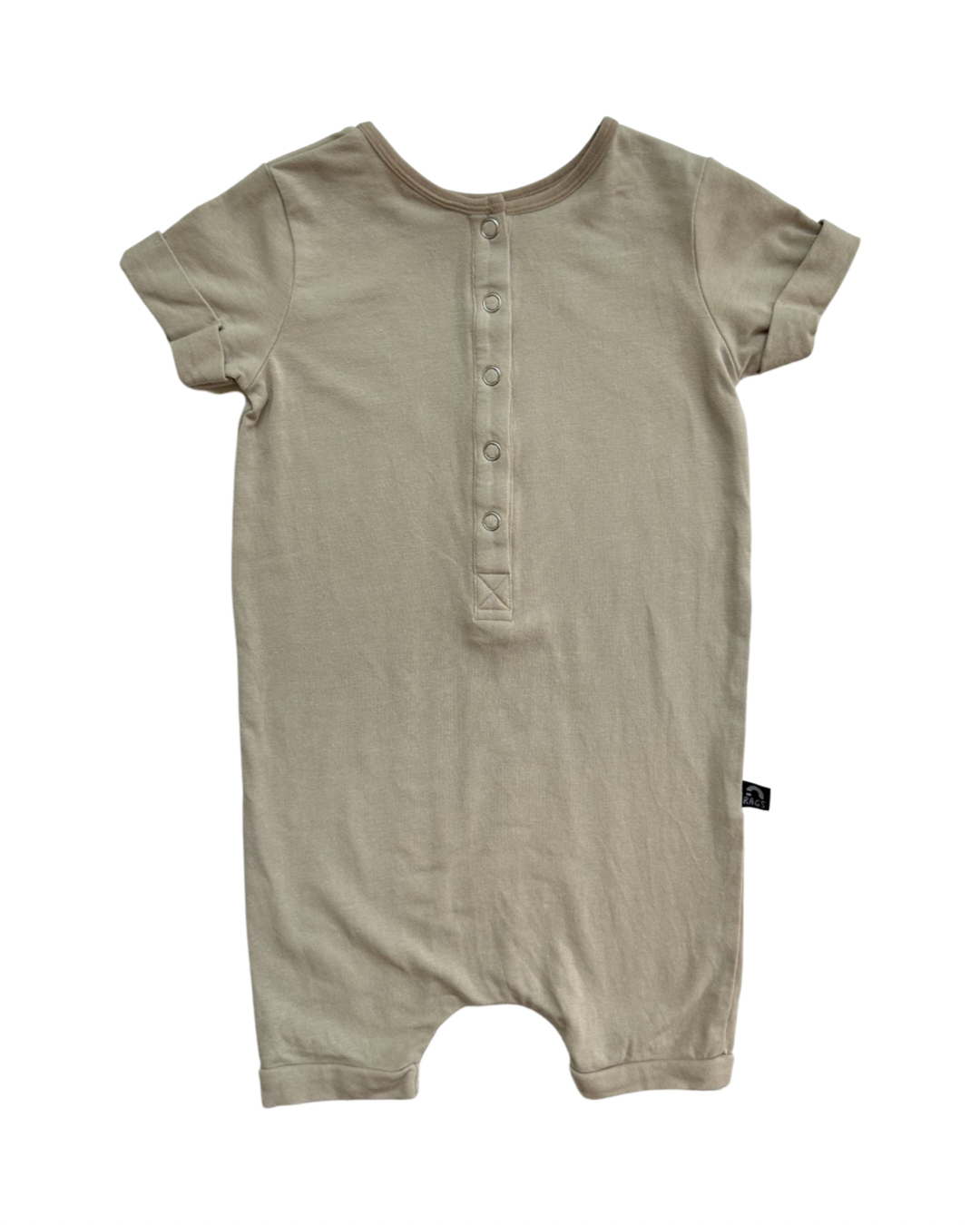 2T Toddler Boy / Girl Tan Sand RAGS to Raches Essentials Shortie Romper