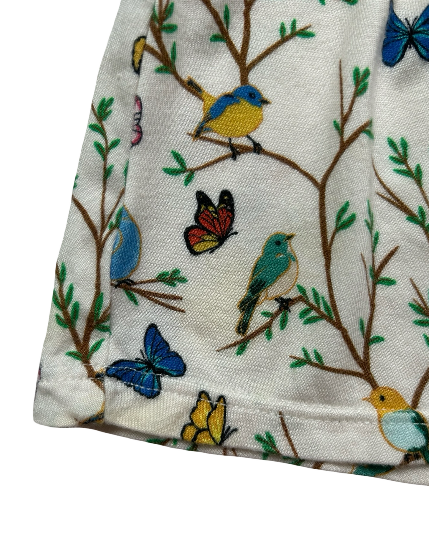 6M-9M Baby Girls Free Birdees Once Upon A Branch Birdees & Butterflies Ruffle Peplum Shorts 2 Pieces Set