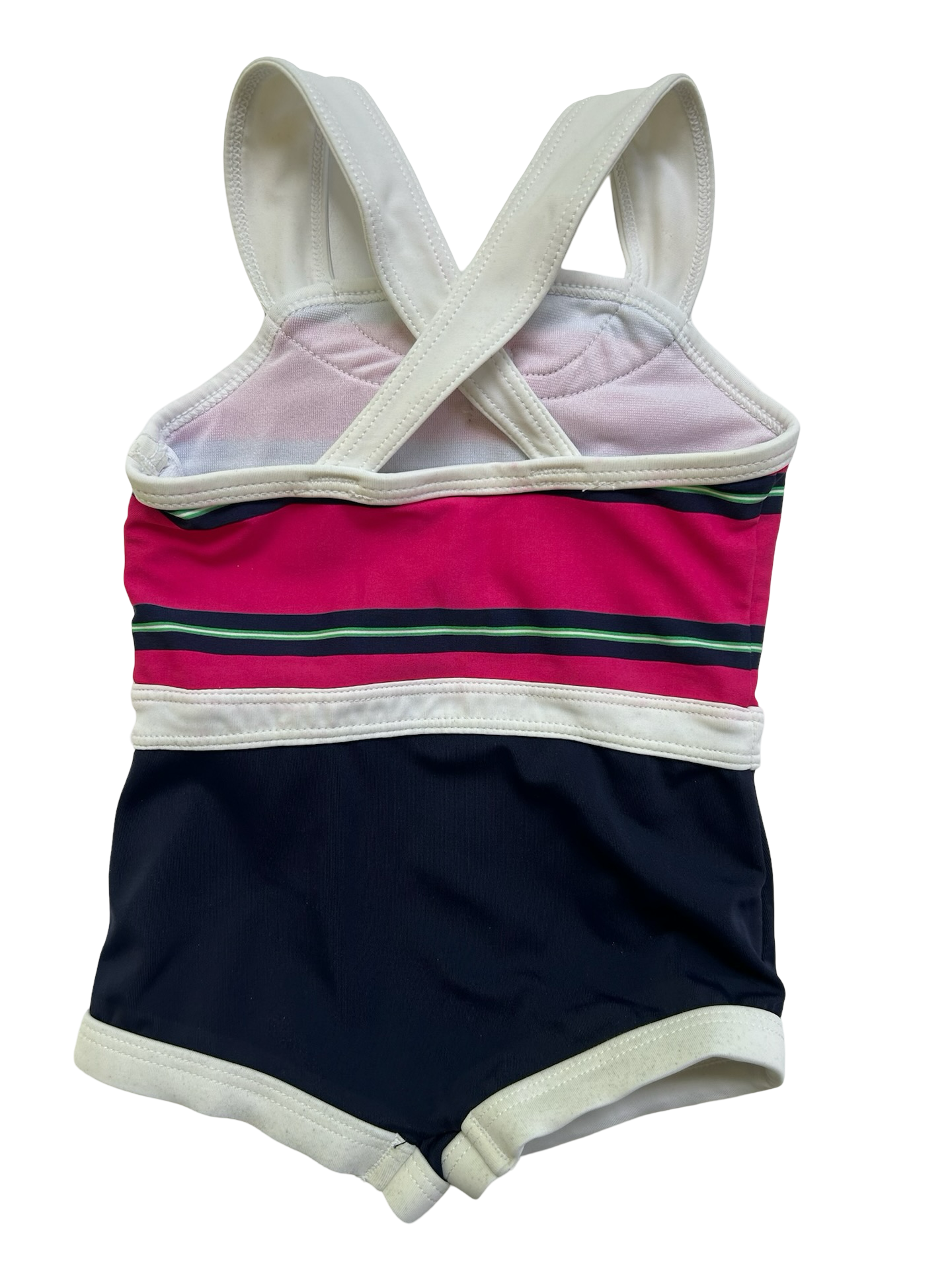 6M - 12M Baby Girl Janie & Jack Striped Nautical Swim Suit One Piece