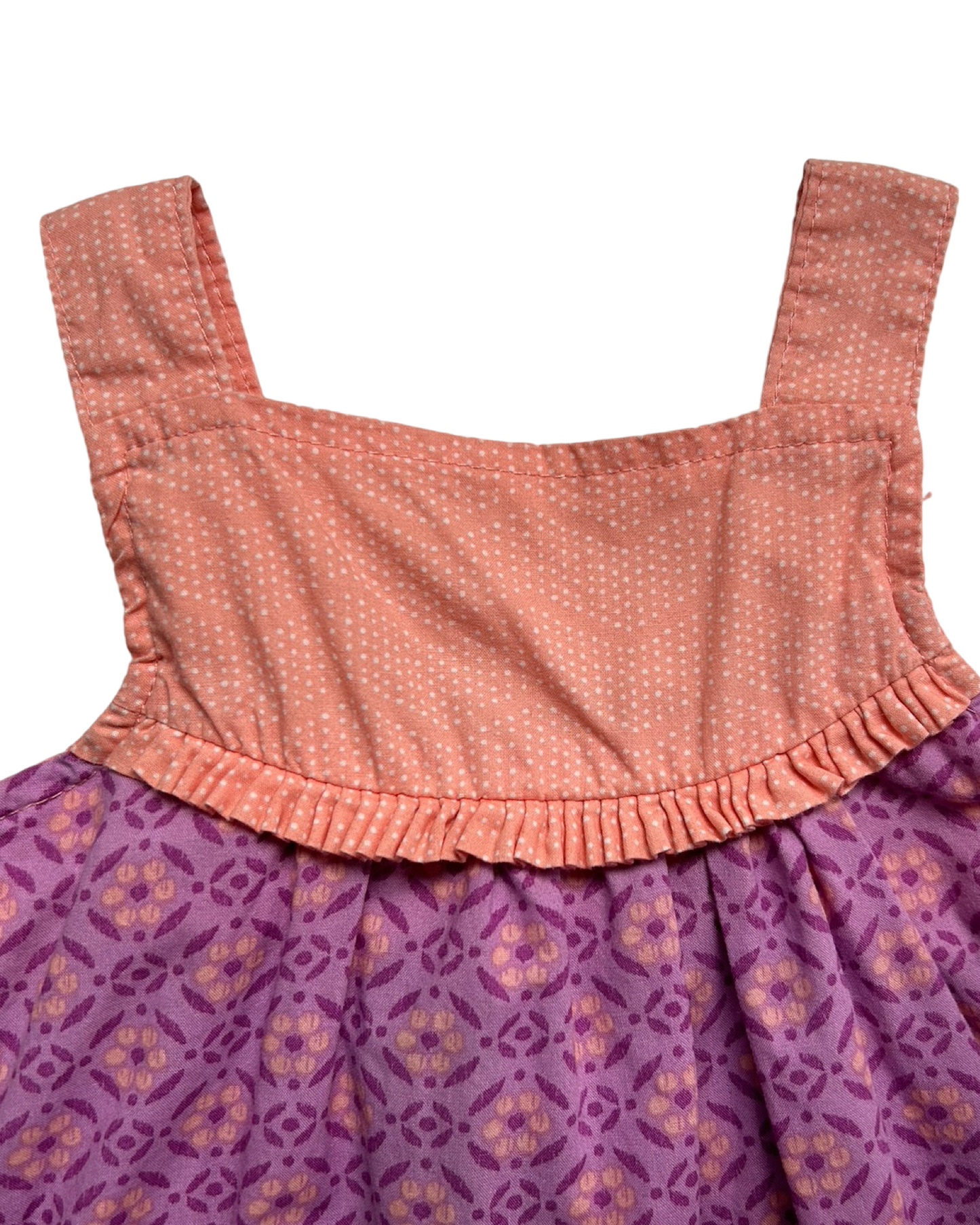 6M Baby Girl Cherokee Purple / Coral  Bubble Romper