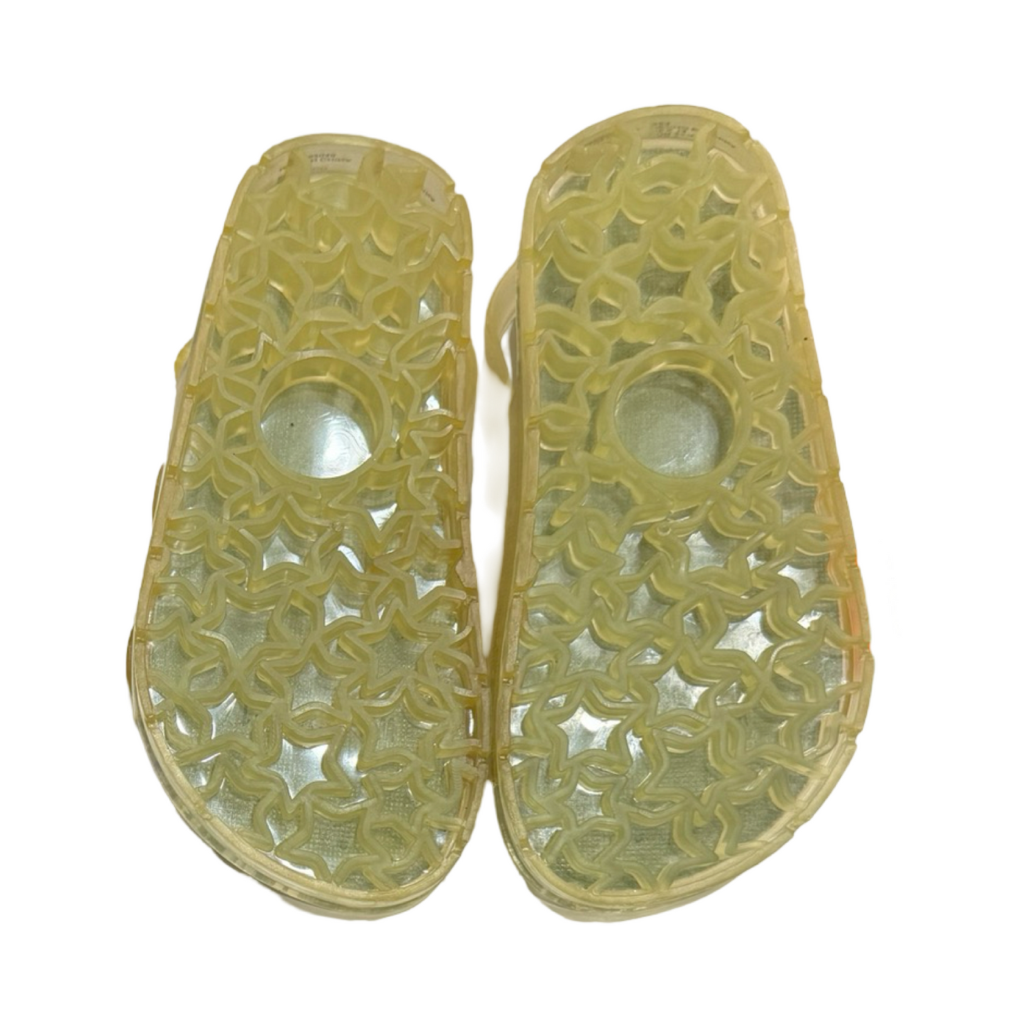 7C Toddler Girl Wonder Nation Yellow Daisy Jelly Sandals