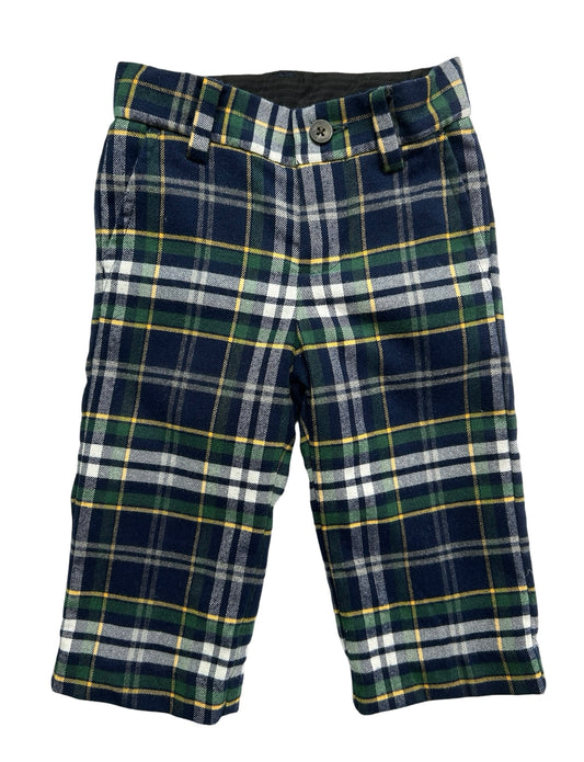 6M-12M Janie & Jack Tartan Plaid Trousers Navy / Green Boy’s.