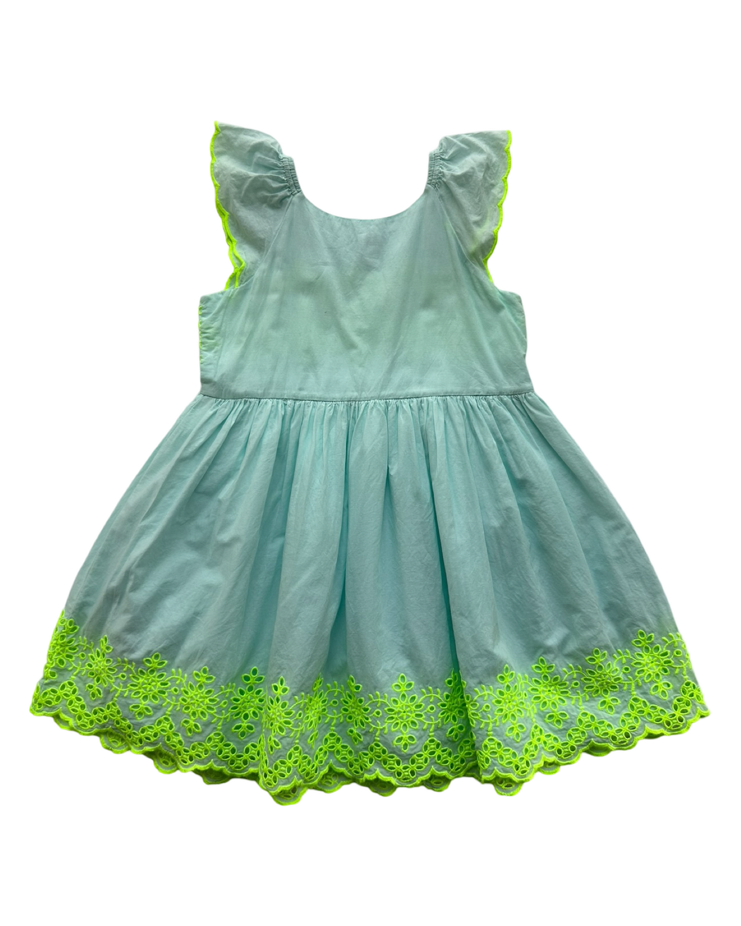 4T Toddler Girls Baby Gap Green Eyelet Dress