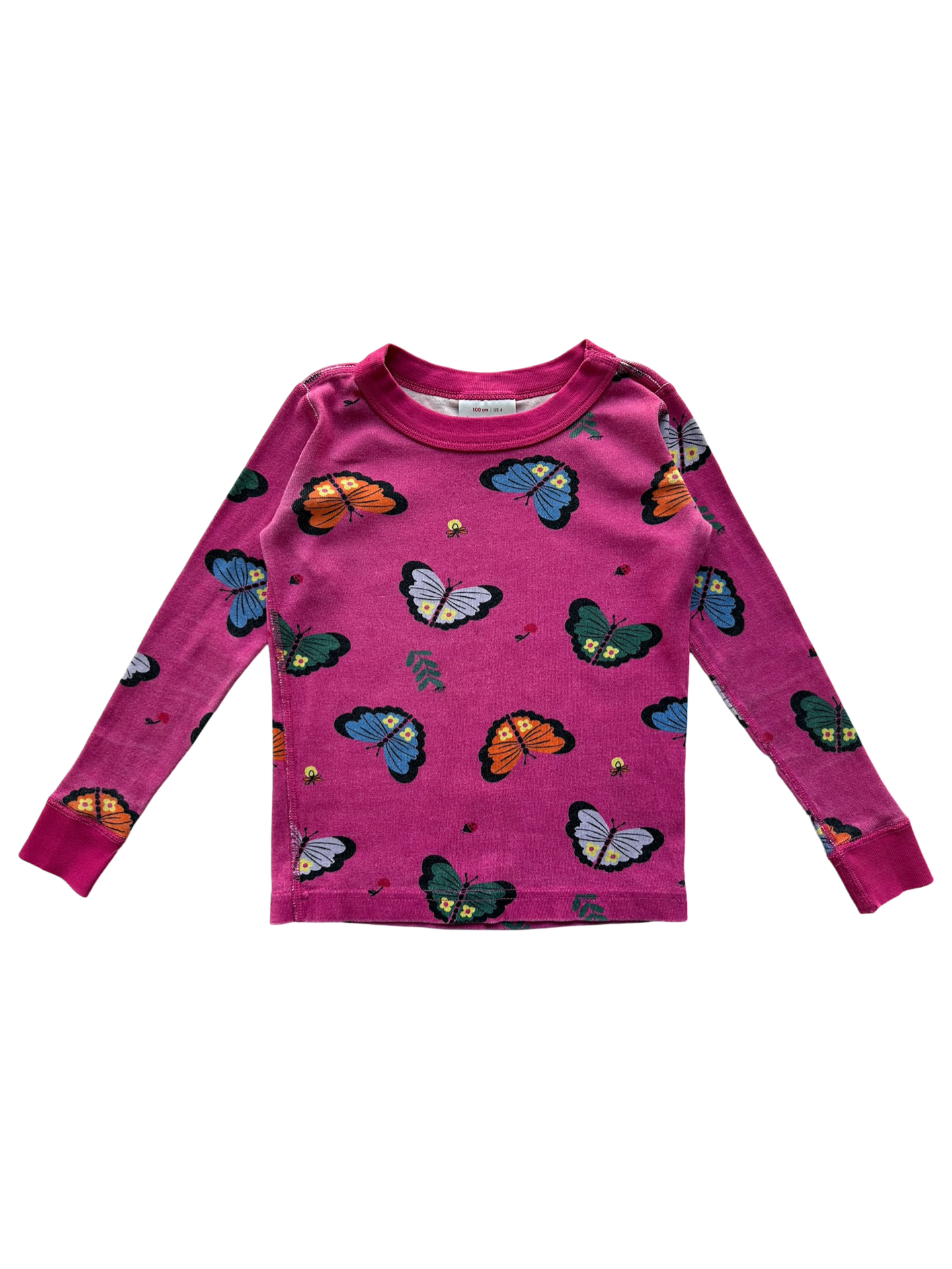 4T Toddler Girls Hanna Andersson Dancing Butterflies 🦋 🦋🦋 Long John Organic Cotton Pjs 2 Pieces Set