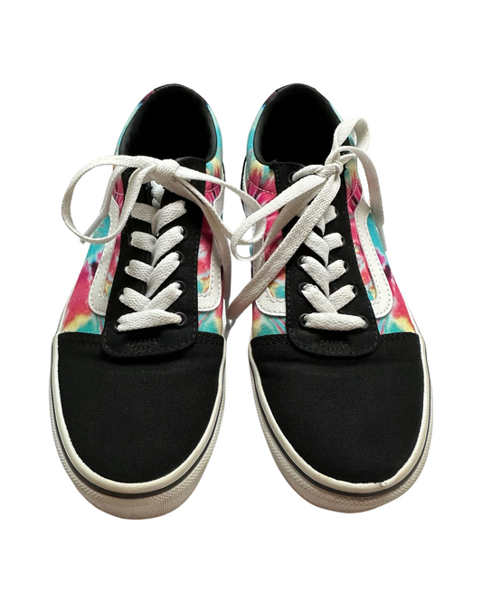 Youth Big Girls Size 3 Black Tie Dye Vans Old Skool Sk8 Shoes