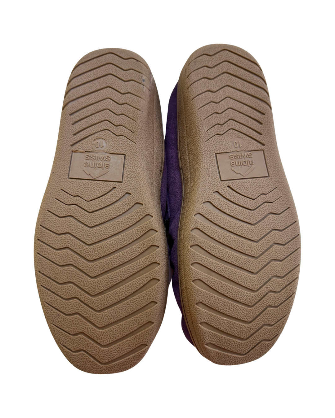 Women's Size 10 Alpine Swiss Genuine Leather Purple Sabine Slippers